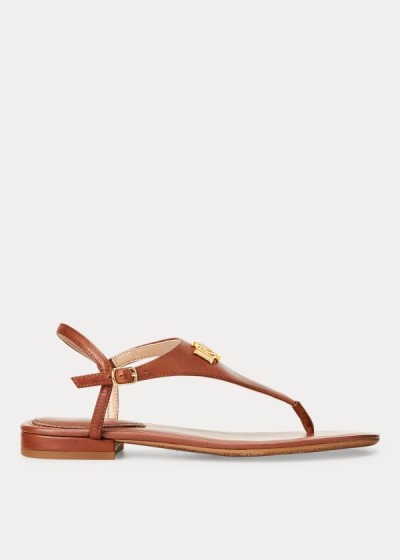 Women's Ralph Lauren Ellington Leather Sandals | 761532RVZ